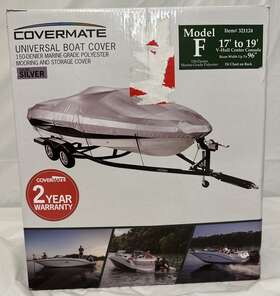 321124 Covermate 150 Universal Vhull Fishing Boat Cover 17 To 19 96 Inch W Silver Model F