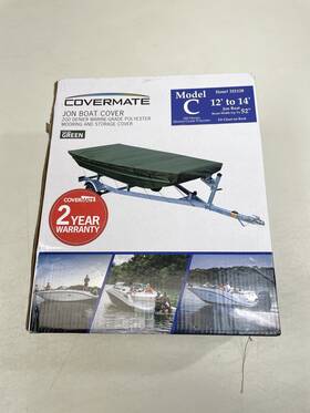 321128 Covermate 200 Mooring Cover Jon Boat 12ft-14ft Beam Width 52 Inch Green Marine