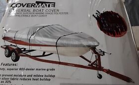 321074 Covermate Hd 600 Universal V-hull I O Boat Cover 20foot-22foot X 102 Silver 2541