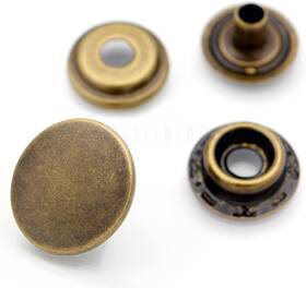 Craftmemore 754185988768 Snap Fasteners Color Plated Solid Brass 15 Mm Antique