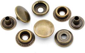 Ssn003 Craftmemore 50 Sets Antique Brass Snap Fasteners 12mm 0.47 Inch