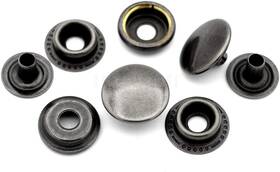 Ssn005 Craftmemore 50 Sets Gun Metal Black Snap Fasteners 12mm 0.47 Inch Gunmetal