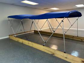 Sunrider1591blueroundsp Cypress Rowe Outfitters Cro Sunpro Sunrider 15 Long 8 Wide Complete Dual Bimini Kit -round Tube Blue
