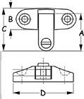 270260-1 Deck Line Nylon Ss Angle Hinge Sea-dog