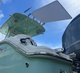 Ss50bwht Dev Fishing Ss 50 Rocket Launcher Stern Center Console Boat Sun Shade White
