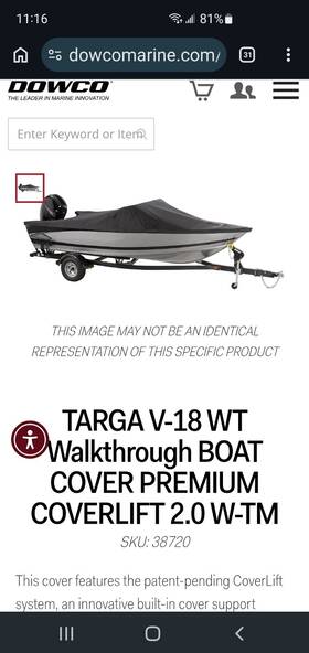 330671 Dowco 2021 Traker Targa V-18 Wt Combo Walkthrough Boat Premium Coverl