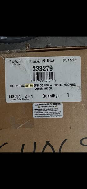 333279 Dowco Nitro Zv20 Boat Black Factory Cover