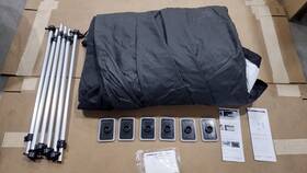 37670-14 Dowco Double Canopy Cover Rail-lok Hc - Black Out Of Box/nos