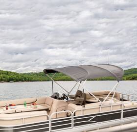 44338-15 Dowco Suncatcher V Pontoon Boat Aft Canopy Top- Lt Sand