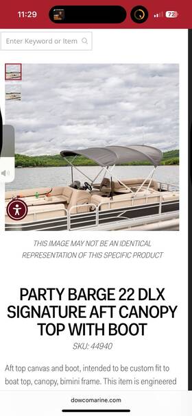44940-11 Dowco 2015-2018 Tracker Party/fishing Barge 22/24 Dlx/xp3 Aft Bimini Canopy Charcoal