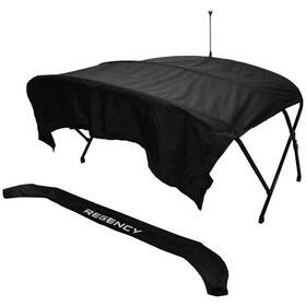 46421-14 Dowco Regency Pontoon Boat Bimini Top Dl3 Black 120 Inch