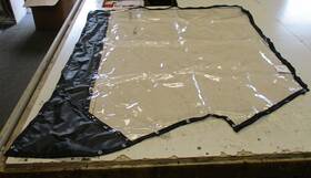 686774-14 Dowco Targa V-18 Walkthrough Bimini Port Curtain Black Boat