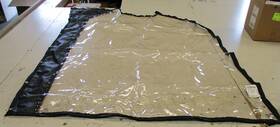 686775-14 Dowco Targa V-18 Walkthrough Bimini Starboard Curtain Black Boat