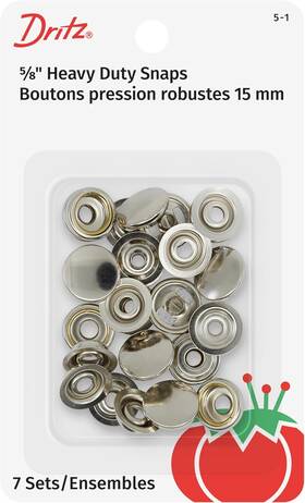Dritz 072879100037 5-1 Heavy Duty Snaps Nickel Size 24 5/8-inch 7-sets