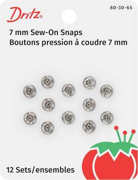 Dritz 072879101300 80-30-65 Sew-on Snaps Nickel-plated Size 3/0 Brass