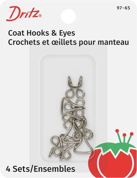 Dritz 072879101645 97-65 Coat Hook And Eye Closures Nickel-plated Brass