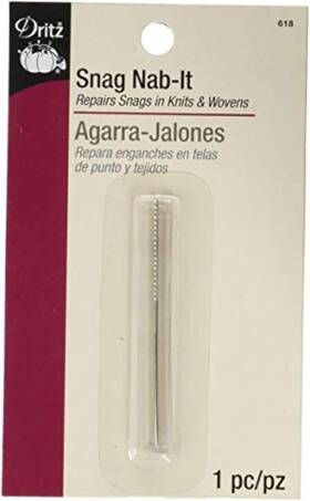 Dritz 072879110586 2-1/2 Inch Nab Knits And Wovens 1 Count Snag Repair Nickel