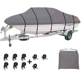 Dhu48-13 Easy Going 16 - 18.5 Boat Cover Trailerable Fishing By Hull Up To 94 Gray