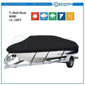 E17050201cp Eccpp Premium 11-13ft Waterproof Boat Cover Beam 78ft Fits Fish Bass V-hull Boats