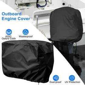 Eeekitonline 601549196553 Heavy-duty Outboard Motor Cover Waterproof Boat Engine For 100-150hp