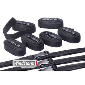 Wass02 Eevelle Wind Storm 10foot L Black Polypropylene Boat Cover Tie Downs 12 Pieces