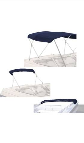 Eliteshield 810030289685 4 Bow Bimini Top Replacement Canvas Only Cover. 96 Inch L 91 -96 W