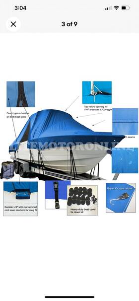Hstt26cbcb Eliteshield Hydra-sports Vector 2500 Cc T-top Hard-top Heavy Duty Fishing Boat Storage Cover