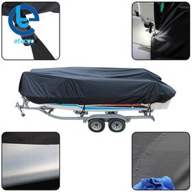 287937 Etecgo Trailerable Marine Grade Fishing V-hull Runabout Boat Cover 17-19ft Waterproof