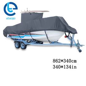523457 Etecgo For Center Console Boats With T-top Roofs 420d Heavy-duty 20-24ft Boat Cover