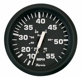 Faria Instruments F32810 Euro Series 55mph Mechanical 4 Inch Speedometer Black