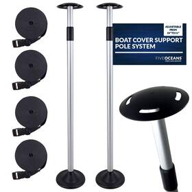 4688-m2-1 Five Oceans Boat Cover Support Pole System Adjustable From 31 Inch To 59 2-pack