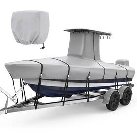 Qx1703h-a08-fz Fonzier T-top Boat Cover With Motor 1400d Upper Reinforced Heavy Duty Waterproof