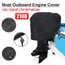 Ers8883631 For 100-150hp 210d Oxford Waterproof Full Outboard Motor Engine Boat Cover Black