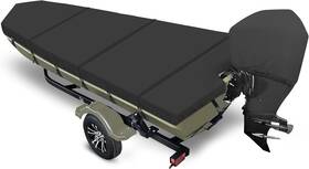B0dy4t9lhd Fuprosico Quality Heavy Duty 5 Layers 1200d Jon Boat Cover 14ft -16 Ft With Motor