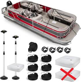 C-bcsp-2 Fuprosico Pontoon Boat Cover Support System Two Adjustable Poles Straps Missing One Bag