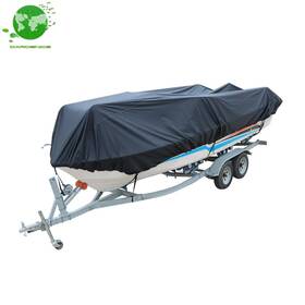 525798 Gardenice 17-19ft Boat Cover Black Waterproof Trailerable Fishing Ski Bass V-hull Runabout