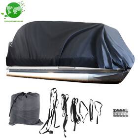 Gn448140 Gardenice Waterproof Boat Cover 21-24ft Trailerable Pontoon Dust Resistant Gray-color