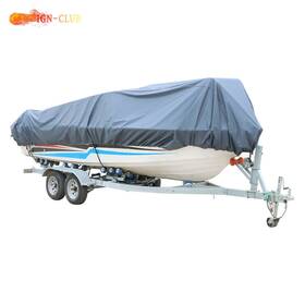 Icc1156143 Genrics Gray 16-18.5ft 600d Marine Grade Polyester Canvas Waterproof Boat Cover