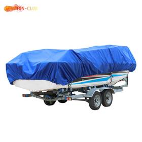 Icc928638 Genrics Dark Blue 17-19 Ft Waterproof Trailerable V-hull Boat Cover Heavy Duty Fabric