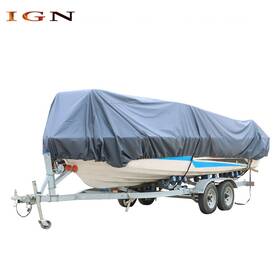Ign1142854 Genrics 16-18.5ft 600d Marine Grade Polyester Canvas Waterproof Boat Cover Gray