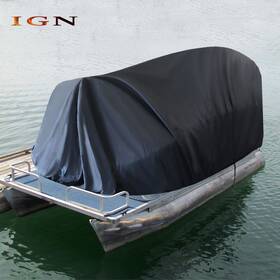 Ign917620 Genrics Boat Cover Waterproof Trailerable Pontoon Heavy Duty Fabric Gray 21-24ft