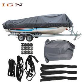 Ign917792 Genrics Waterproof Heavy Duty 14-16ft Boat Cover Trailerable Ski Bass V-hull Runabouts