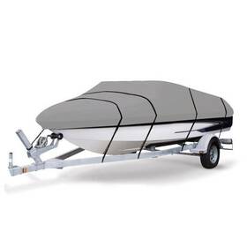Op3387-s Giantex New Heavy 600d Marine Grade Polyester Canvas Trailerable Waterproof Boat Cover