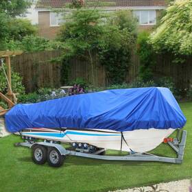 Gg1440990e Globegarage 17-19ft Waterproof Trailerable V-hull Boat Cover Heavy Duty Fabric Uv Protect