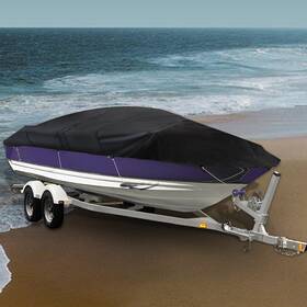 Gg2837025e Globegarage New 14ft Boat Cover Black For Jon 70 Inch 210d Protection Waterproof