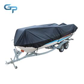 Gre62585 Greatparts Black Waterproof Heavy Duty Trailerable Boat Cover V-hull Runabout 11-13ft