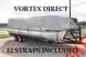 Grey18ultra-alt Vortex New Grey 17 18 Ft Ultra 5 Year Canvas Cover For Pontoon Deck Boat
