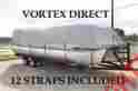 Grey22ultra Vortex New Gray 22 Ft Foot Ultra Pontoon Boat Cover W Elastic Seam Tie Downs