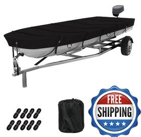 Grondnictory Hs00009 Jon Boat Cover 12-14ft Waterproof Covers Fits 14