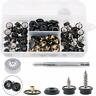 H-301-zpk Hilitchi Black Snap Stud Fastener Screw Snaps 710654723186